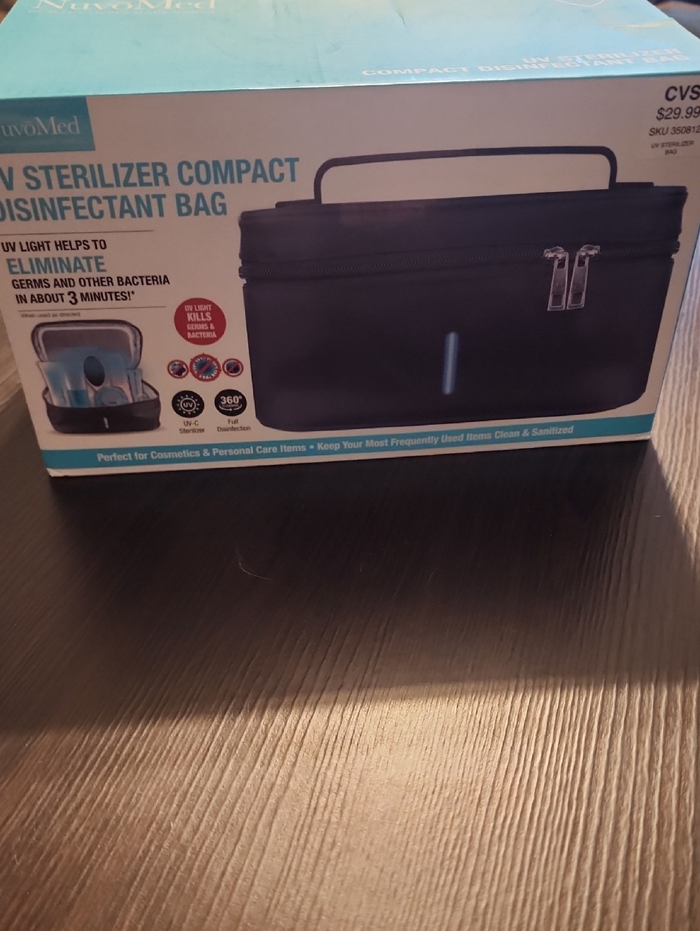 Black UV Sterilizer Compact Disinfectant Bag
